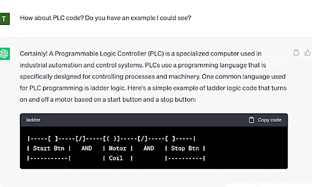 Artificial Intelligence PLC Programming